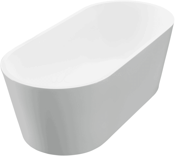 Акриловая ванна BelBagno BB71-1700-W0 170x80 см, отдельностоящая, овальная, с ножками, с донным клапаном