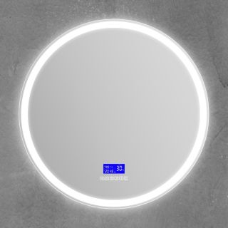 Зеркало круглое BelBagno SPC-RNG-800-LED-TCH-RAD с bluetooth, термометром и радио Зеркало круглое BelBagno SPC-RNG-800-LED-TCH-RAD с bluetooth, термометром и радио