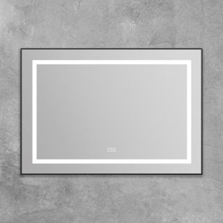 Зеркало BelBagno Kraft SPC-KRAFT-985-685-TCH-WARM-NERO черное, с подогревом