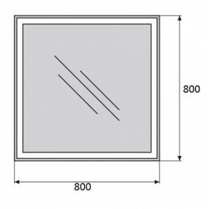 Зеркало BelBagno с LED-подсветкой и кнопочным управлением SPC-GRT-800-800-LED-BTN