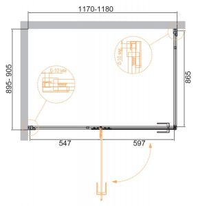 Душевой уголок Cezares Bellagio 120x90см чёрный BELLAGIO-AH-1-120/90-C-NERO