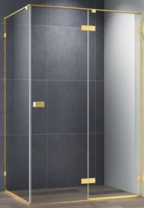 Душевой уголок Cezares Bellagio 140x100см брашированное золото BELLAGIO-AH-1-140/100-C-BORO