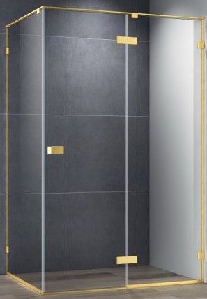 Душевой уголок Cezares Bellagio 140x100см брашированное золото BELLAGIO-AH-1-140/100-C-BORO