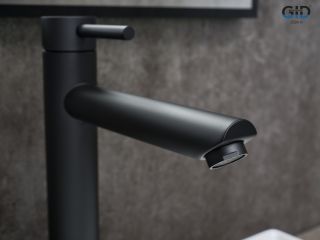 Смеситель высокий для раковины Gid Berlin SS080-BM-D SS080BMD черный матовый Смеситель высокий для раковины Gid Berlin SS080-BM-D SS080BMD черный матовый