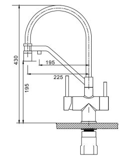 Смеситель для кухни Splenka S70.62.03 с подключением фильтра золотой сатин