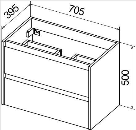 Тумба под раковину BelBagno подвесная 70x50см Bianco Opaco KRAFT 39-700/390-2C-SO-BO