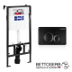 Инсталляция для унитаза Bettoserb Sava Fix Slim SET40006459 клавиша смыва Twin чёрный матовый