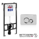 Инсталляция для унитаза Bettoserb Sava Fix Slim SET40006463 клавиша смыва Duo хром матовый/хром глянец