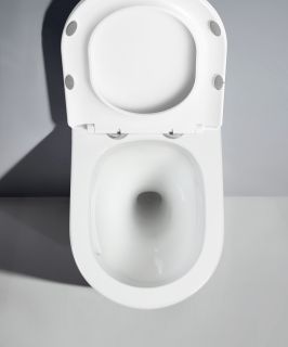 Унитаз подвесной безободковый (торнадо) D&K Rhein.Bach 500*360*350мм, сиденье микролифт, белый (DT1476516)