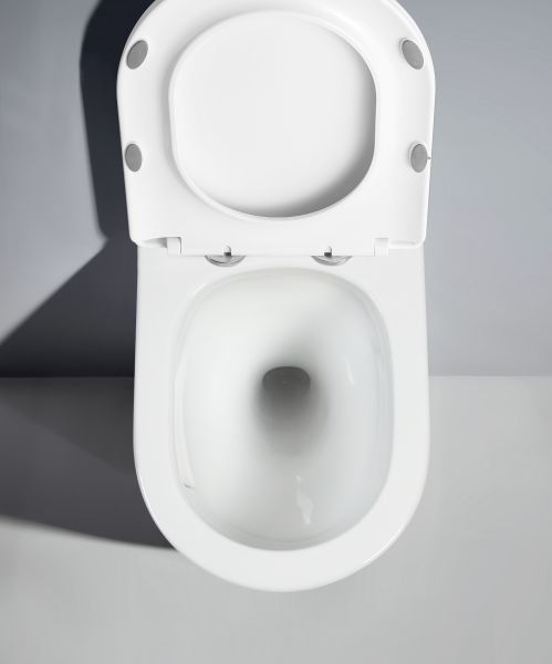 Унитаз подвесной безободковый (торнадо) D&K Rhein.Bach 500*360*350мм, сиденье микролифт, белый (DT1476516)