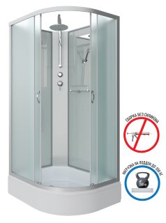 Душевая кабина Niagara NG-33194-14LBKT 110x90см серебро/матовое