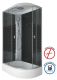 Душевая кабина Niagara NG-3524-14L BLACK 120x80см серебро/тонированное с узором