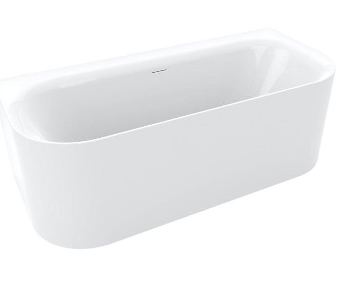 Акриловая ванна Riho Devotion Back2Wall Glossy Sparkle System Fall B096004005 180x80см с аэромассажем заполнение через перелив белый