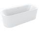 Акриловая ванна Riho Devotion Back2Wall Glossy Sparkle System Fall B096004005 180x80см с аэромассажем заполнение через перелив белый