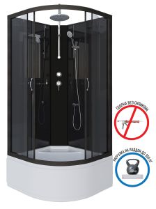 Душевая кабина Niagara NG-6508-14BKT 90x90см чёрный/тонированное