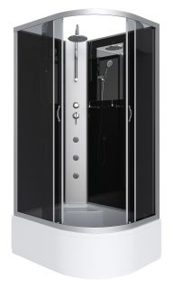 Душевая кабина Niagara NG-2510-14LBKTG с гидромассажем 120x80см серебро/тонированное