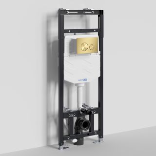 Система инсталляции для унитазов WasserKRAFT Alme 15TLT.010.ME.MG02 с кнопкой смыва