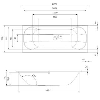 Ванна акриловая Am.Pm Above W9XA-170-070W-A 170x70 см