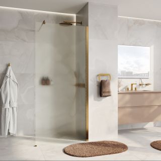 Душевая перегородка WasserKRAFT Rur 30W44BG-TXG 100 см профиль золото стекло текстурное