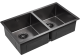 Мойка кухонная Paulmark Dopplet PM507844-GM воронёная сталь