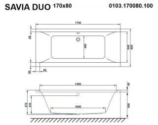 Гидромассажная ванна Whitecross Savia Duo 0103.170080.100.SMART.BR 170x80см Smart бронза