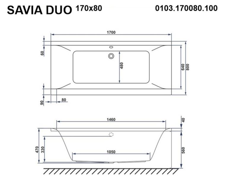 Гидромассажная ванна Whitecross Savia Duo 0103.170080.100.SMART.BR 170x80см Smart бронза