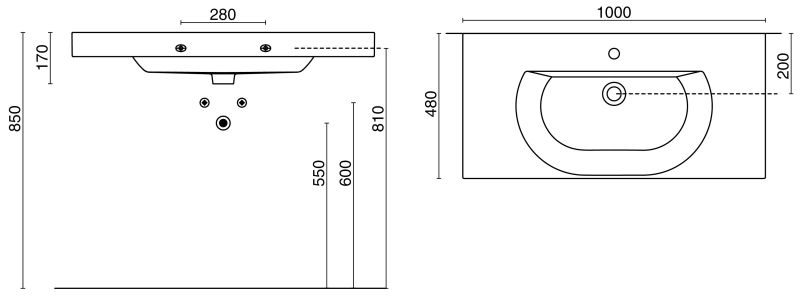 Kerama Marazzi Раковина BUONGIORNO 100 см