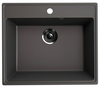 Кухонная мойка Ulgran Quartz Forte 580-09 асфальт Кухонная мойка Ulgran Quartz Forte 580-09 асфальт