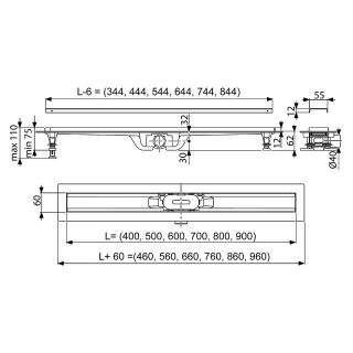 Душевой лоток Azario Stick AZCP11-80 Stick 80 см