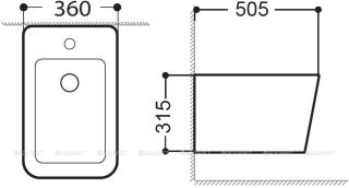 Биде подвесное Aquanet Tavr 2.0 B2 LX-1067 243554 белый