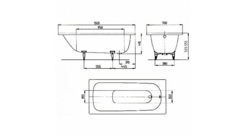 KALDEWEI SANIFORM PLUS 361-1 Easy-clean Стальная ванна белая 150х70 KALDEWEI SANIFORM PLUS 361-1 Easy-clean Стальная ванна белая 150х70