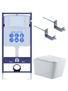 Комплект SET AQUATEK ЛИБРА N KKI2 унитаз с инсталляцией и сиденьем микролифт