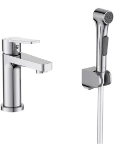 Смеситель для раковины с гигиеническим душем Aquatek Лугано AQ1712CR хром
