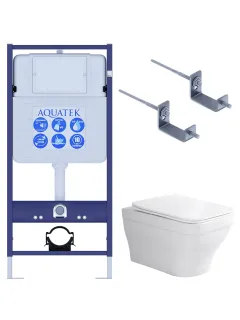 Комплект SET AQUATEK АМАДЕО KKI2 унитаз с инсталляцией и сиденьем микролифт