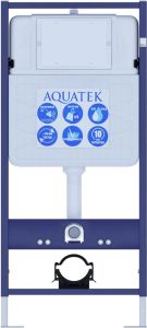 Комплект SET AQUATEK ЛЕЯ Т-035 4в1 унитаз с инсталляцией, кнопкой и сиденьем