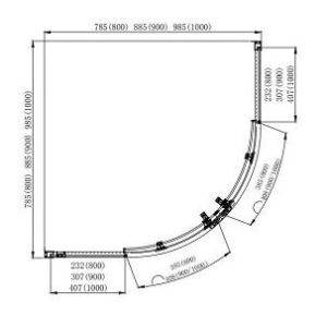 Душевой уголок Aquatek AQ ARI RO 08020BL 80x80см чёрный