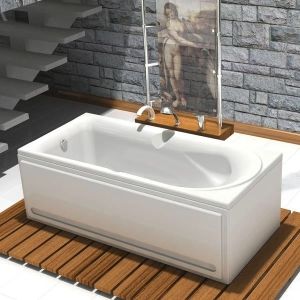 Акриловая ванна Aquatek Леда LED170-0000034 170х80 см слив слева с фронтальным экраном сборно-разборный сварной каркас