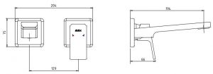 Встраиваемый смеситель для раковины E.C.A. Tiera 102167605C1EX-KK чёрный