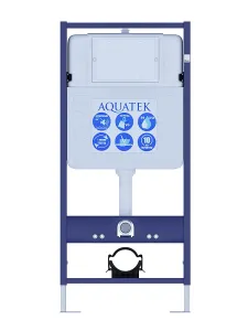 Комплект SET AQUATEK КЛАССИК-015 4в1 унитаз с инсталляцией кнопкой и сиденьем микролифт