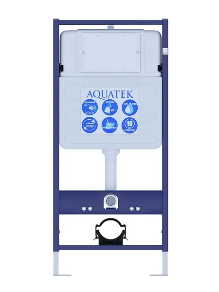 Комплект SET AQUATEK КЛАССИК-015 4в1 унитаз с инсталляцией кнопкой и сиденьем микролифт