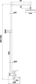 Душевая стойка Timo Beverly SX-1060/00 (1070) хром Душевая стойка Timo Beverly SX-1060/00 (1070) хром