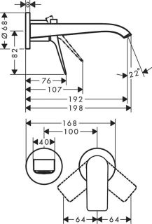 Смеситель Hansgrohe  Vivenis 75050000 для раковины Смеситель Hansgrohe  Vivenis 75050000 для раковины