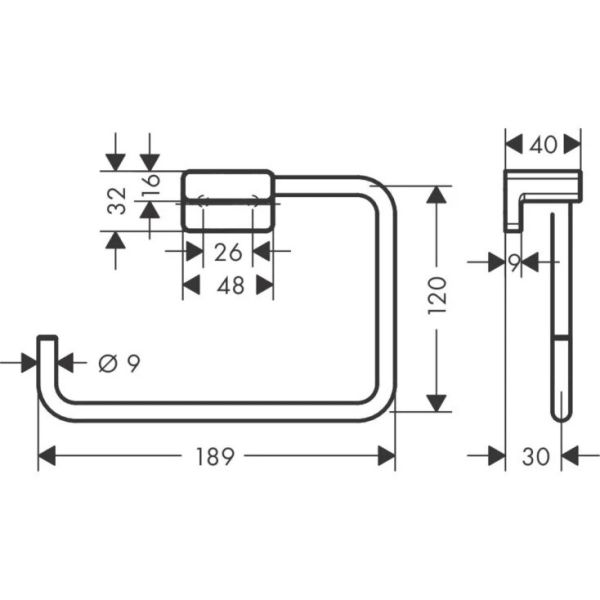 Полотенцедержатель Hansgrohe AddStoris 41754670