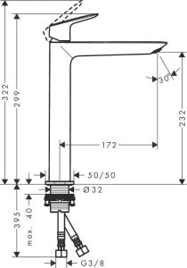 Смеситель Hansgrohe Logis Fine 71258000 для раковины