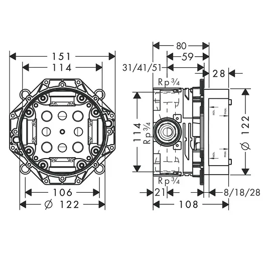 Смеситель для душа Hansgrohe Novus Loop 71365000S хром