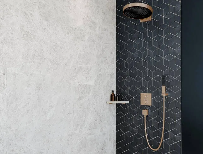 Смеситель для душа Hansgrohe Ecostat Square 15714140S бронза Смеситель для душа Hansgrohe Ecostat Square 15714140S бронза