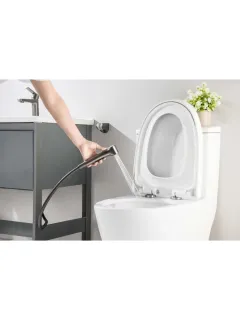 Смеситель для раковины с гигиеническим душем Aquatek Лугано AQ1712BGM оружейная сталь Смеситель для раковины с гигиеническим душем Aquatek Лугано AQ1712BGM оружейная сталь