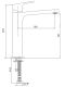 Смеситель для раковины E.C.A. Tiera 102188003C1EX чёрный