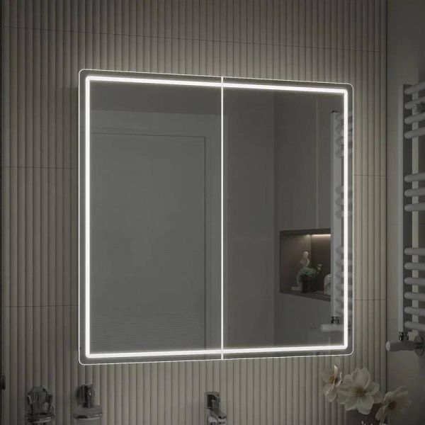 Зеркальный шкаф с подсветкой Vigo Geometry 221 80 см