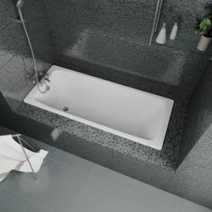 Ванна чугунная Delice Biove DLR220509RB-AS 170х75 с черными матовыми ручками